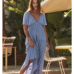 NWT Free People Beach La La Maxi in Frozen Violet Medium
